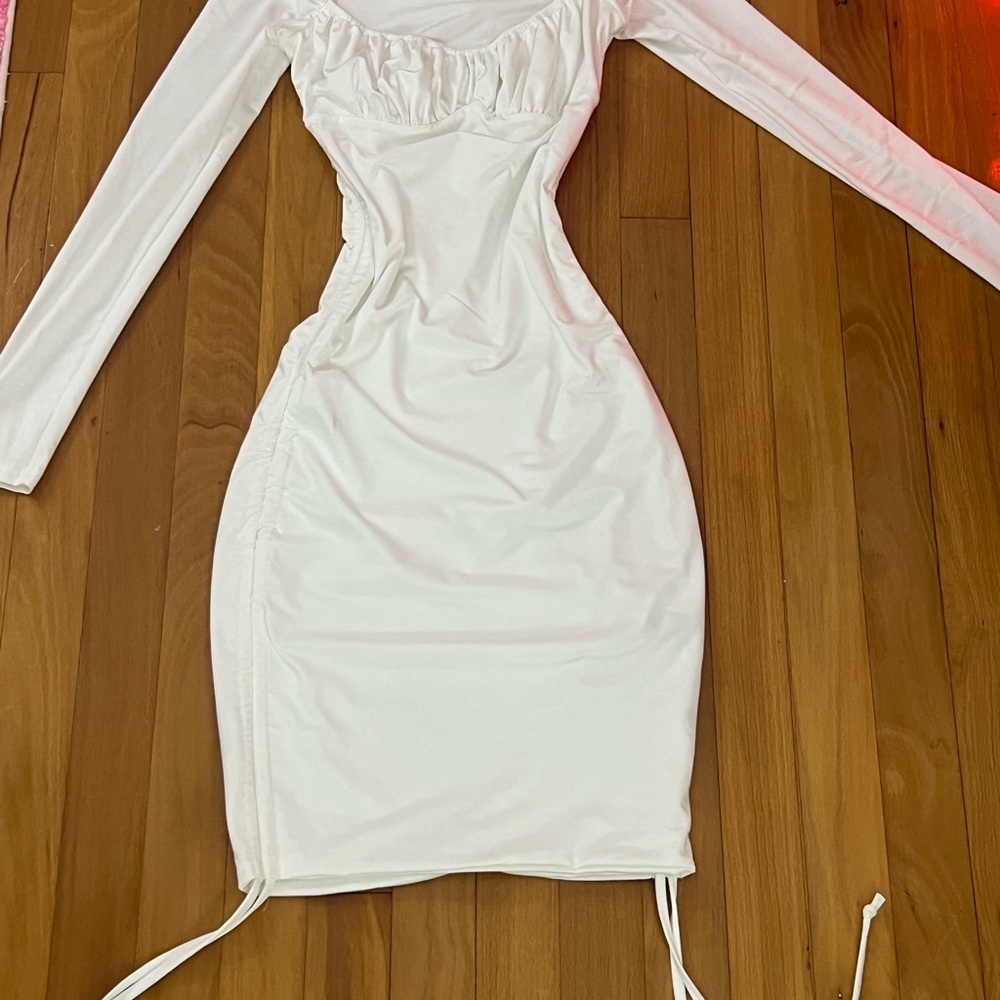 Windsor White Long Sleeve Dress